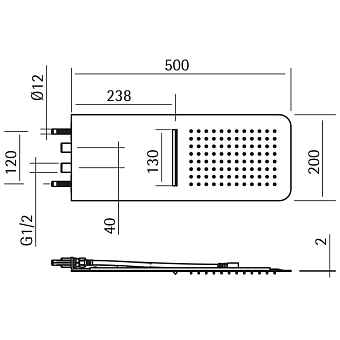 Верхний душ Cisal Xion DS016400D1 нержавейка