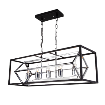 Светильник подвесной Eurosvet Crate 70122/5 черный 60Вт E27