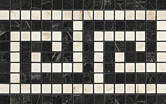 Керамическая мозаика Atlas Concord Италия Marvel Pro ADRJ Noir/Cremo Greca Mosaico 18,5х30см 0,555кв.м.