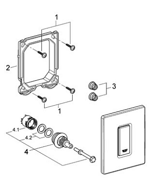 Панель смыва GROHE Skate Cosmopolitan 38784SD0 серый