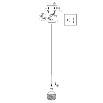 Светильник подвесной Maytoni Lune P072PL-L5W3K 5Вт LED
