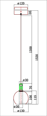 Светильник подвесной Arte Lamp VALLEY A1023SP-1CC 4Вт LED