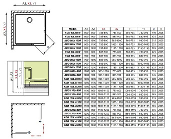 Душевая дверь RADAWAY IDEA 387062-54-01R 200,5х100см стекло прозрачное