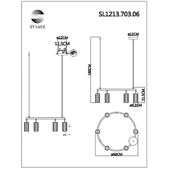 Светильник подвесной ST Luce KENDO SL1213.703.06 30Вт GU10