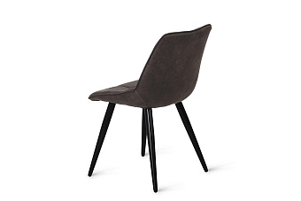 Кухонный стул AERO 50х46х81см сталь/экокожа Basalt