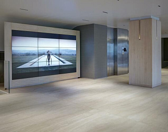 Матовый керамогранит LAMINAM I Naturali Marmi LAMF008705 Travertino Grigio Bocciardato 5.6 mm 300х100см 3кв.м.