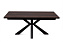 Кухонный стол раскладной AERO 90х160х76см закаленное стекло/керамика/сталь Dark Oak