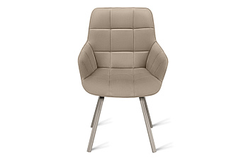 Кухонный стул поворотный AERO 56х61х85см велюр/сталь Latte