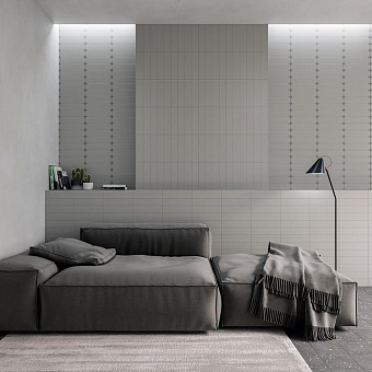 Настенная плитка WOW Grace 124923 Grey Gloss 30х7,5см 0,45кв.м. глянцевая