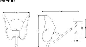 Светильник настенный Arte Lamp DARCY A2187AP-1GO 7Вт LED