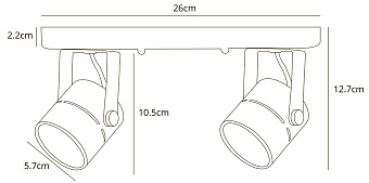 Спот Arte Lamp MIZAR A1311PL-2BK 50Вт 2 лампы GU10