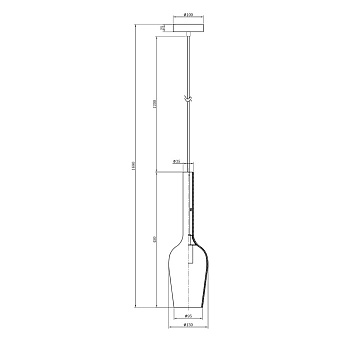 Светильник подвесной Maytoni Lacrima P007-PL-01-W 40Вт E14