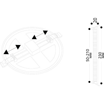 Светильник точечный встраиваемый Arte Lamp MESURA A7976PL-1WH 20Вт LED