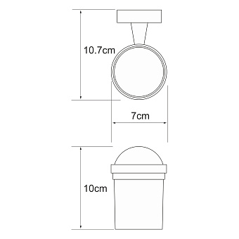 Стакан в ванную WASSERKRAFT Isen K-4000 K-4028 хром