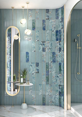 Декор KERAMA MARAZZI Дарсена VB\A51\9016 голубой/золотой 8,5х28,5см 0,194кв.м.