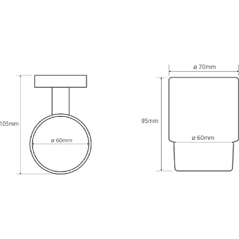 Стакан в ванную BEMETA OMEGA 104110012 глянец