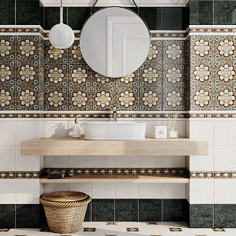 Настенная плитка KERAMA MARAZZI 5287 белый 20х20см 0,8кв.м. глянцевая