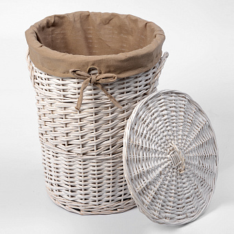 Корзина для белья WASSERKRAFT Aller WB-106-S белый 23,4л