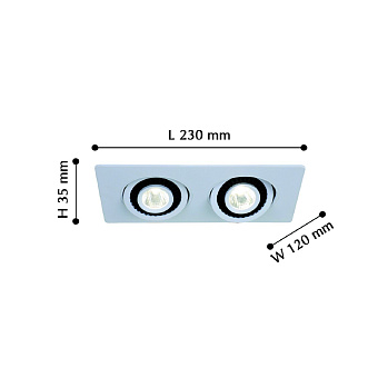 Светильник точечный встраиваемый Favourite Cardine 2417-2U 10Вт LED