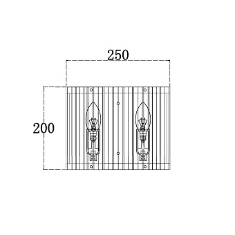 Светильник настенный Maytoni Solar MOD087WL-02G 40Вт E14