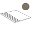 Плитка для ступеней Atlas Concord Италия Raw A2AW Mud Gradino 37,5х75см 0,281кв.м. неполированная