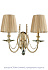 Бра CRYSTAL LUX VICTORIA Victoria AP2 Gold/Amber 120Вт E14