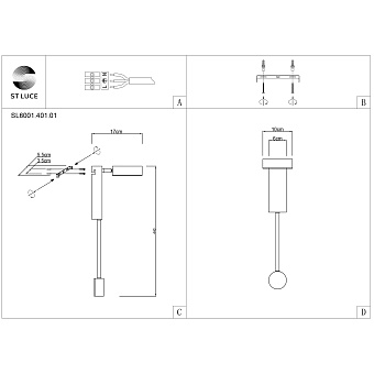 Светильник настенный ST Luce TOSSE SL6001.401.01 9Вт LED
