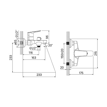 Смеситель для ванны IDDIS Vibe VIBSB02i02WA хром