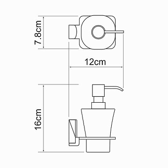 Дозатор WASSERKRAFT Exter K-5200 K-5299 светлая бронза