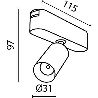 Магнитный трековый светильник Maytoni Focus LED TR103-1-5W4K-M-B 5Вт LED чёрный