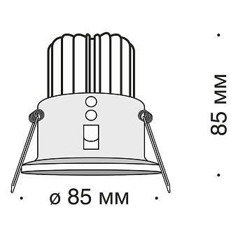 Светильник точечный встраиваемый Maytoni Zoom DL034-2-L12W 12Вт LED