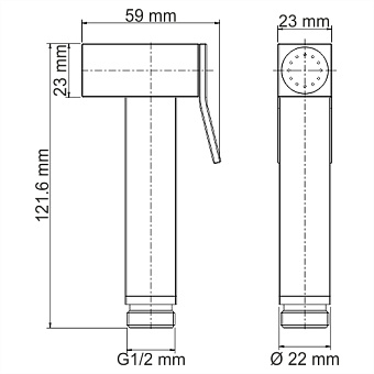 Лейка для гигиенического душа WASSERKRAFT A138 светлая бронза