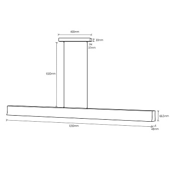 Светильник линейный Mantra HANOK 7541 38Вт 1200,5мм LED