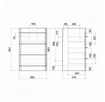 Тумба с раковиной MIRSANT Fuji УТ000072517 47х56х86,1см