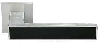 Дверная ручка нажимная MORELLI SULLA MH-48-S6 SC/BL хром/чёрный