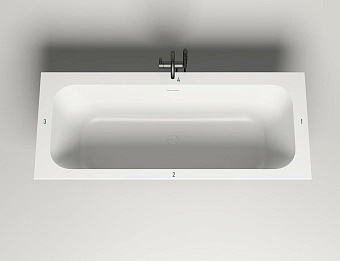 Ванна каменная SALINI ORLANDA 103322MRH 180х80см встраиваемая