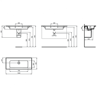 Раковина подвесная IDEAL STANDARD STRADA II T363501 104х46см
