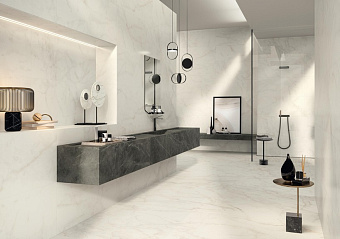 Настенная плитка Atlas Concord Италия Marvel Shine A3ZS Calacatta Delicato Shiny 80х40см 1,28кв.м. глянцевая