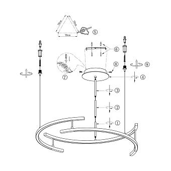 Светильник подвесной Maytoni Line MOD054PL-L52W4K 52Вт LED