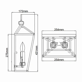 Бра Hinkley stinson QN-STINSON2-BK 120Вт E14