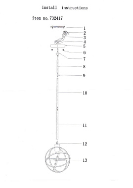 Светильник подвесной Lightstar GABBIA 732417 40Вт E27