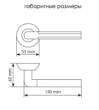 Дверная ручка нажимная MORELLI МОЗАИКА MH-11 SG/GP золото/матовое золото