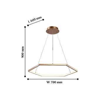 Светильник подвесной Favourite Hexagon 2103-6P 40Вт LED