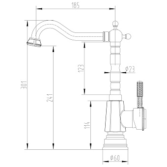Смеситель для кухни LEMARK Jasmine LM6605ORB поворотный излив бронза/чёрный