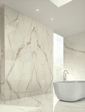 Настенная плитка Atlas Concord Италия Marvel Shine A3ZT Calacatta Prestigio Shiny 80х40см 1,28кв.м. глянцевая