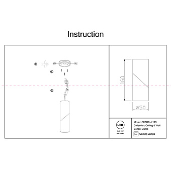 Светильник потолочный Maytoni Dafne C027CL-L10B 10Вт LED