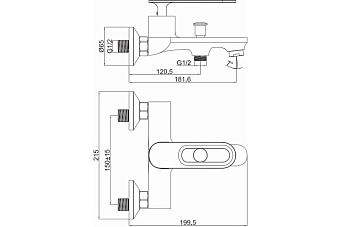Смеситель для ванны Maxonor MN3279 хром
