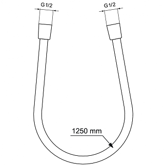 Душевой шланг IDEAL STANDARD BE125GN 125см Silver Storm