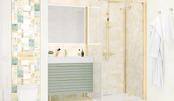 Настенная плитка ALMA CERAMICA Oasis TWU09OSS404 бежевый 24,9х50см 1,494кв.м. глянцевая