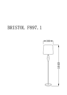 Торшер Lucia Tucci BRISTOL F897.1 60Вт E27